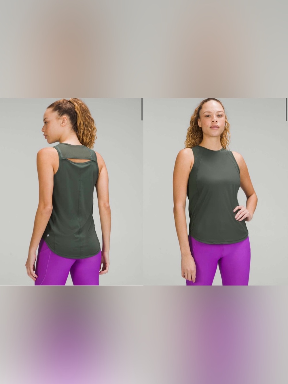 NWT Sculpt Tank Top Smoked Spruce